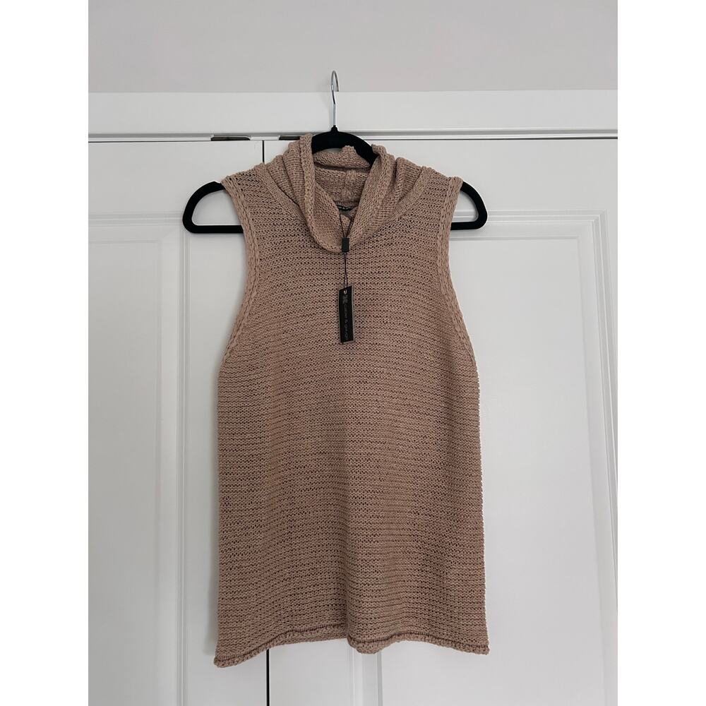 CABLE & GAUGE Beige Knit Turtle Neck Sweater Top Size M